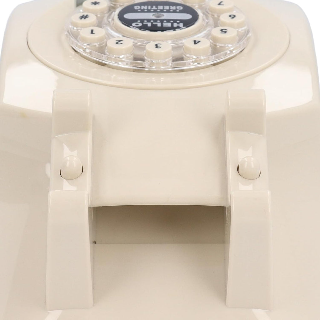 Audio Guestbook Phone, Retro Design Wedding Guest Book for Audio Recording, Voice Guestbook with 120 Hours 8G Capacity, for Special Events Like Parties Birthdays Weddings (Beige)