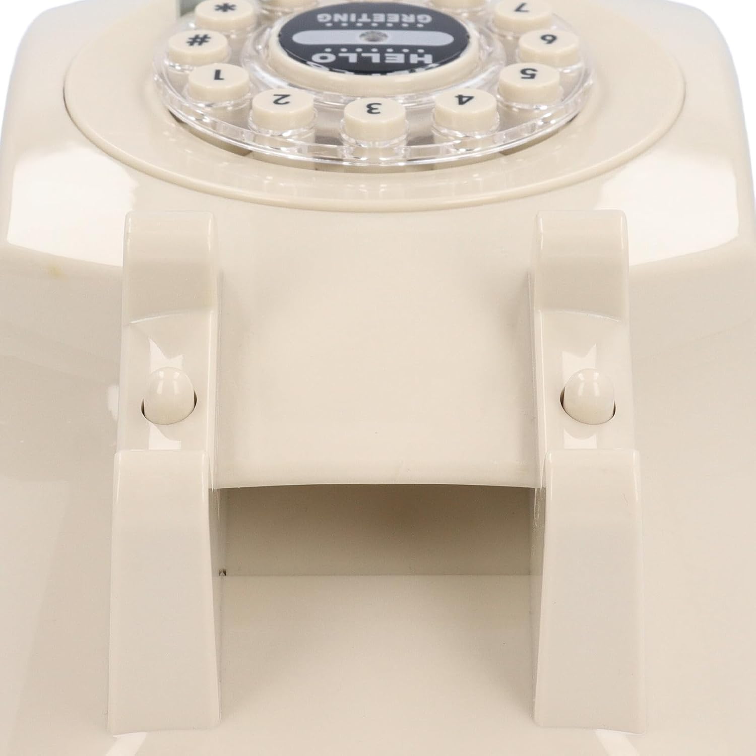 Audio Guestbook Phone, Retro Design Wedding Guest Book for Audio Recording, Voice Guestbook with 120 Hours 8G Capacity, for Special Events Like Parties Birthdays Weddings (Beige)