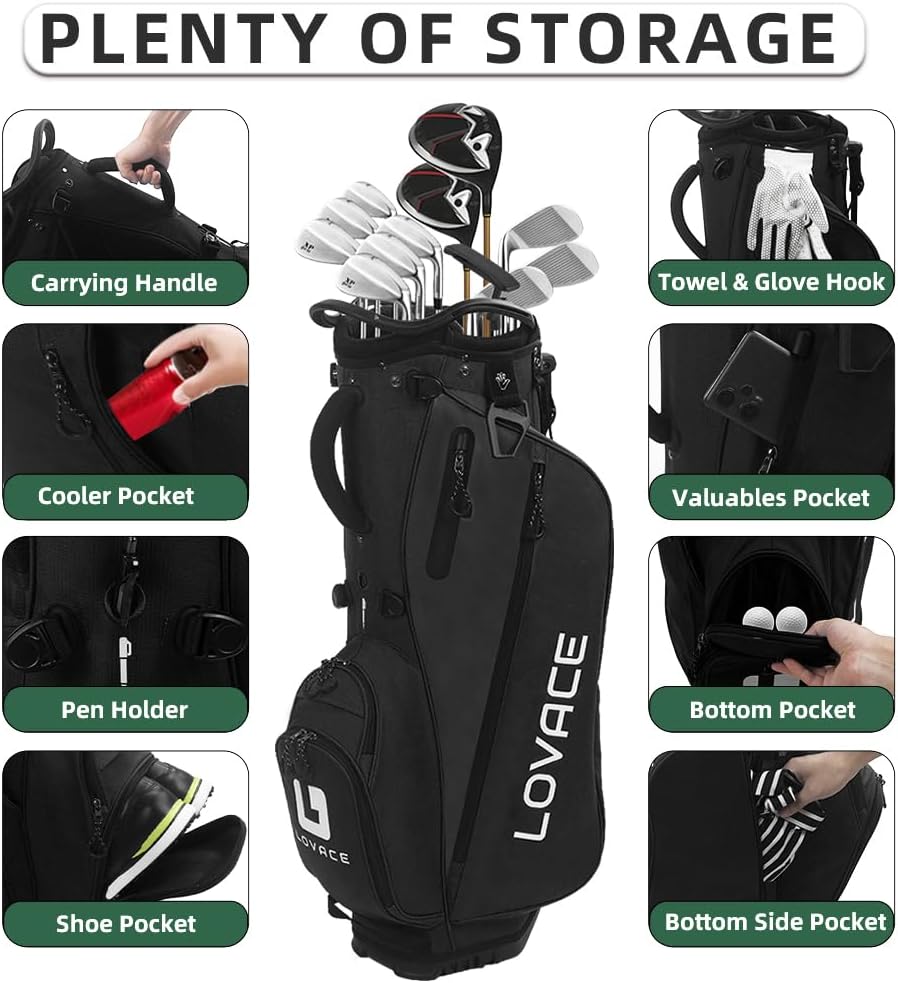 14 Way Golf Stand Bag, Lightweight Golf Bags with Stand for Men and Women