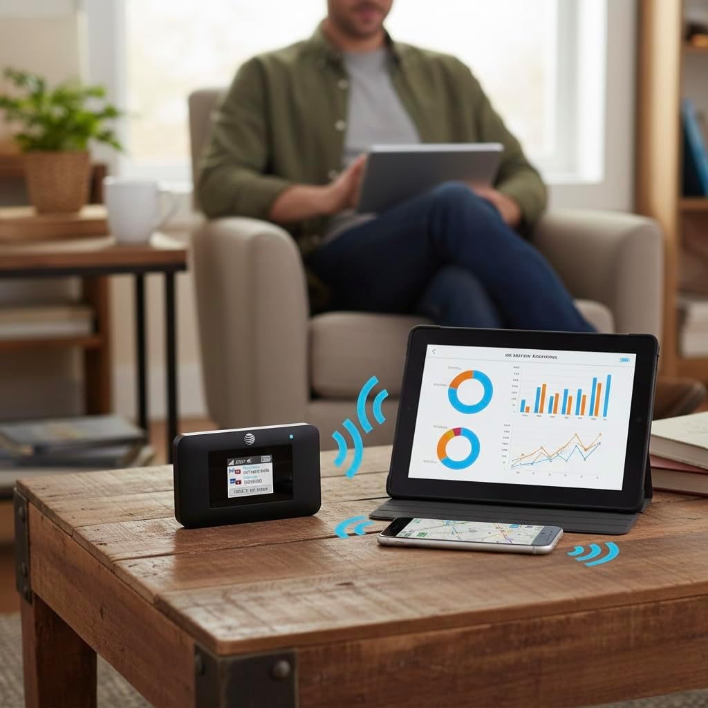 AT&T Unite Express 4G LTE Mobile Hotspot, AC797-100NAS, AirCard 797 Wi-Fi 5 Cellular Wireless Router, LTE Cat-13 Internet Speeds up to 400 Mbps, Perfect for Travel & Work