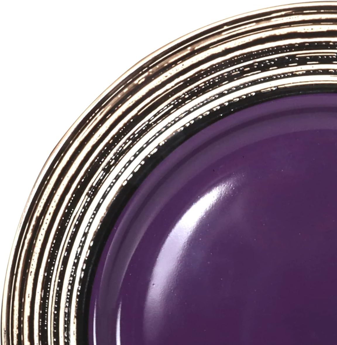48 Piece Dinnerware Set, Ceramic Plates and Bowls Sets for 8, Microwave and Dishwasher Safe, Handcrafted Tree Bark Series Dish Set, Lavender/Purple