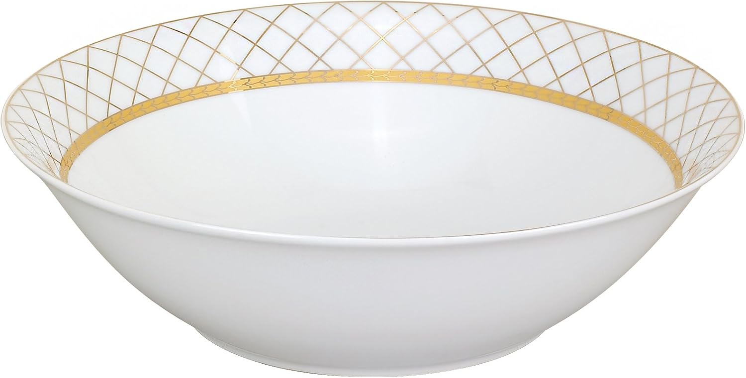 Lorren Home Trends 57-Piece Porcelain Dinnerware Set, Beatrice, Service for 8