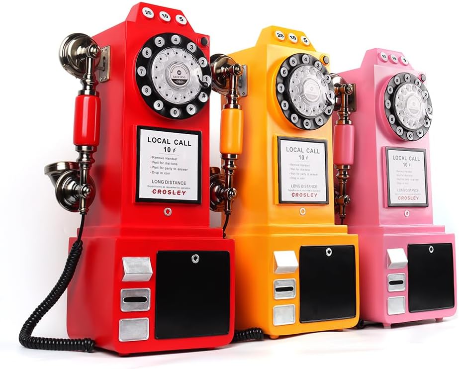 cojodopo Wedding Audio Guestbook Phone Booth, Audio Recorder GuestBook Telephone for Wedding (Red)
