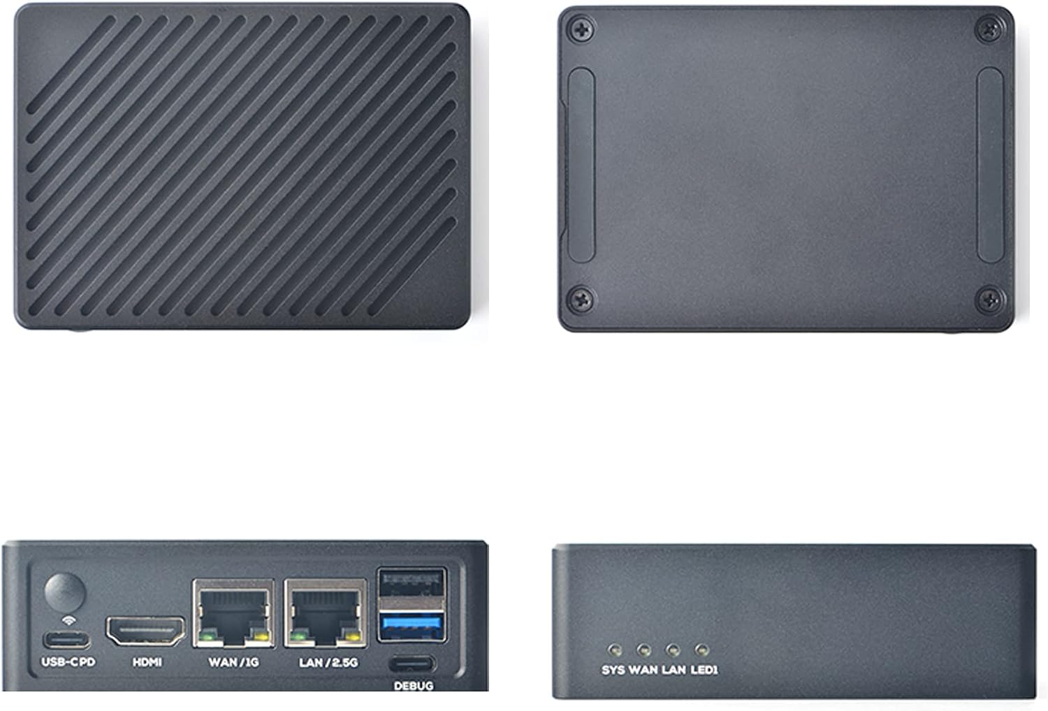 NanoPi R6C Router 4GB RAM Rockchip RK3588S A76 A55 Dual 2.5G Ethernet Support HDMI2 Linux/Openwrt/Debian/Ubuntu (4GB RAM 64GB EMMC, SingleBoard)