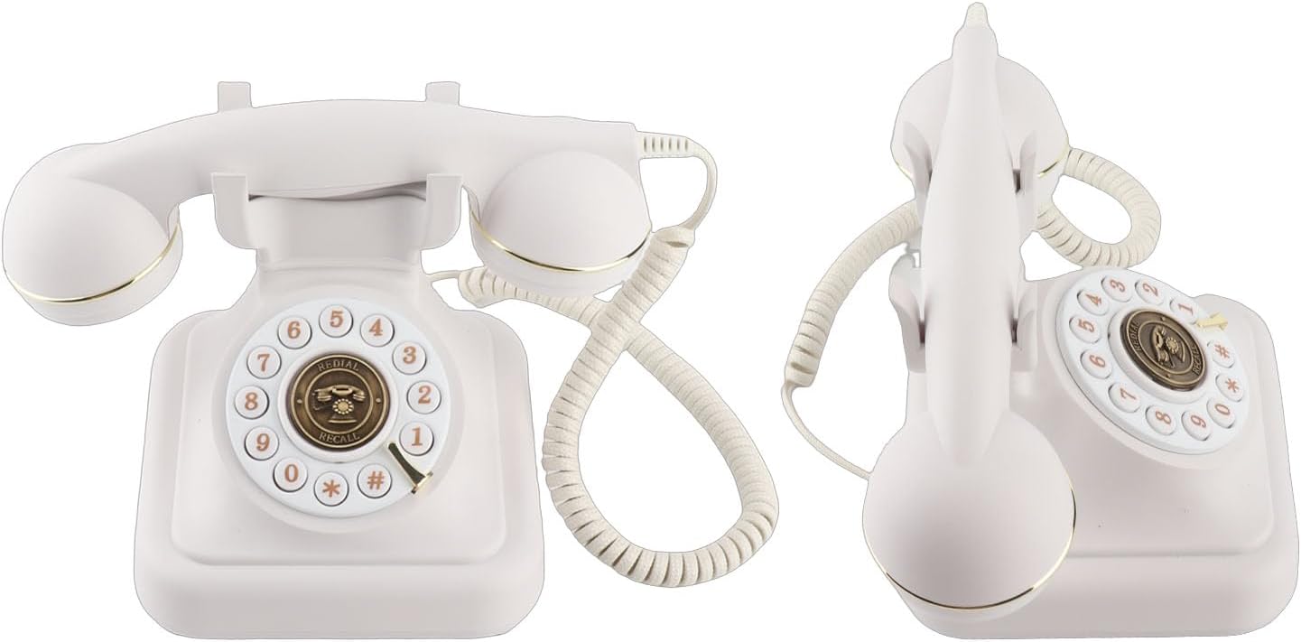 Audio Guest Book for Wedding, Record Customized Audio Message Landline Phone Retro, Decorative Unique Voicemail Message Recorder for Parties Birthdays Special Events