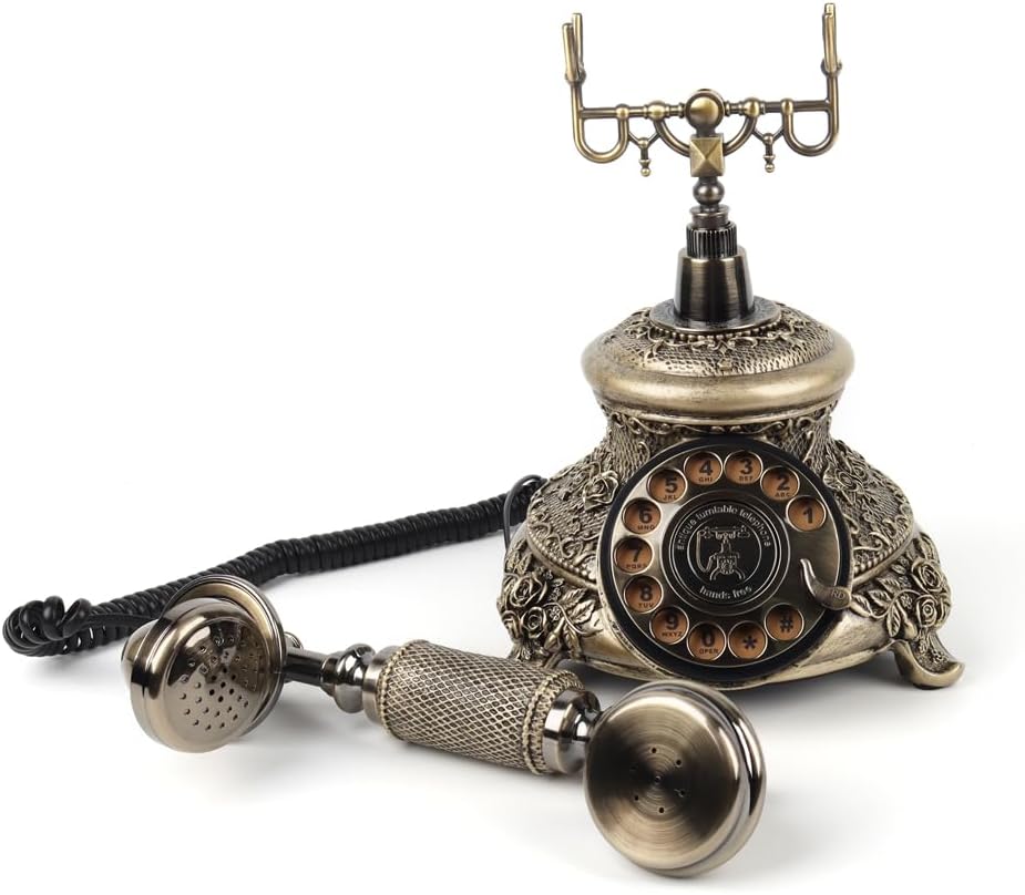 Antique European Wedding Birthday Party Audio Guestbook Phone (Vintage Bronze)