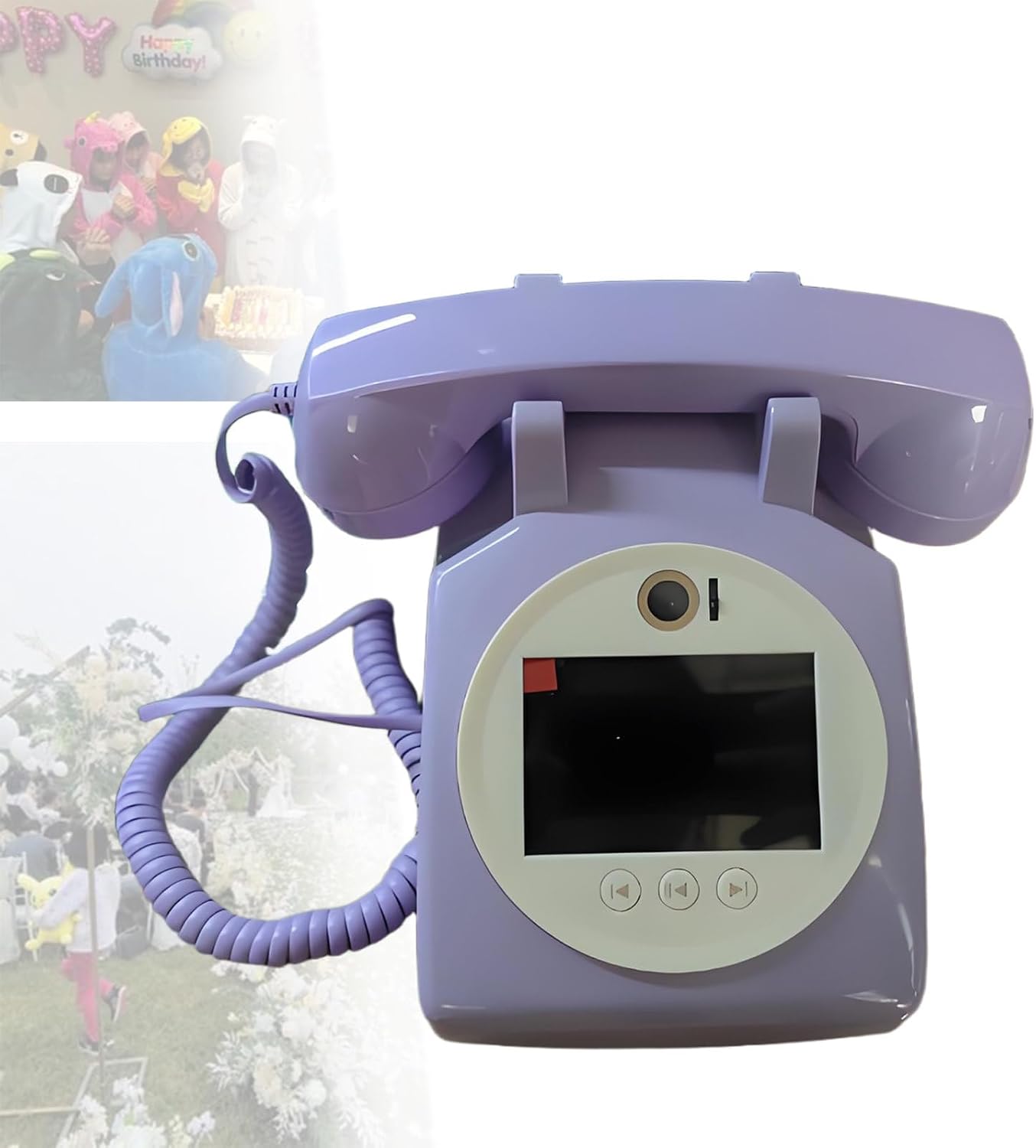 Audio Guest Book Wedding Phone Guestbook, Record Custom Audio Messages with GuestBook, Fun Engagements Anniversaries Baby Showers Graduation Purple-64GB