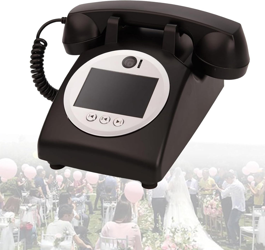 Video & Audio Guest Book, Wedding Phone Guest Book Creative, Easy to Use & Fun, Engagements Anniversaries Baby Showers Graduation Black-64GB