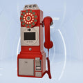 Video Audio Guest Book - Wedding Phone Booth Guestbook - Easy to Use - 1080P Pixels - 3.5 Inch Screen - Antique Rotary Dial Coin Payphone Ornament Wall Decor - 18.11''H x 6.3''W x 5.127''L,Red-32G