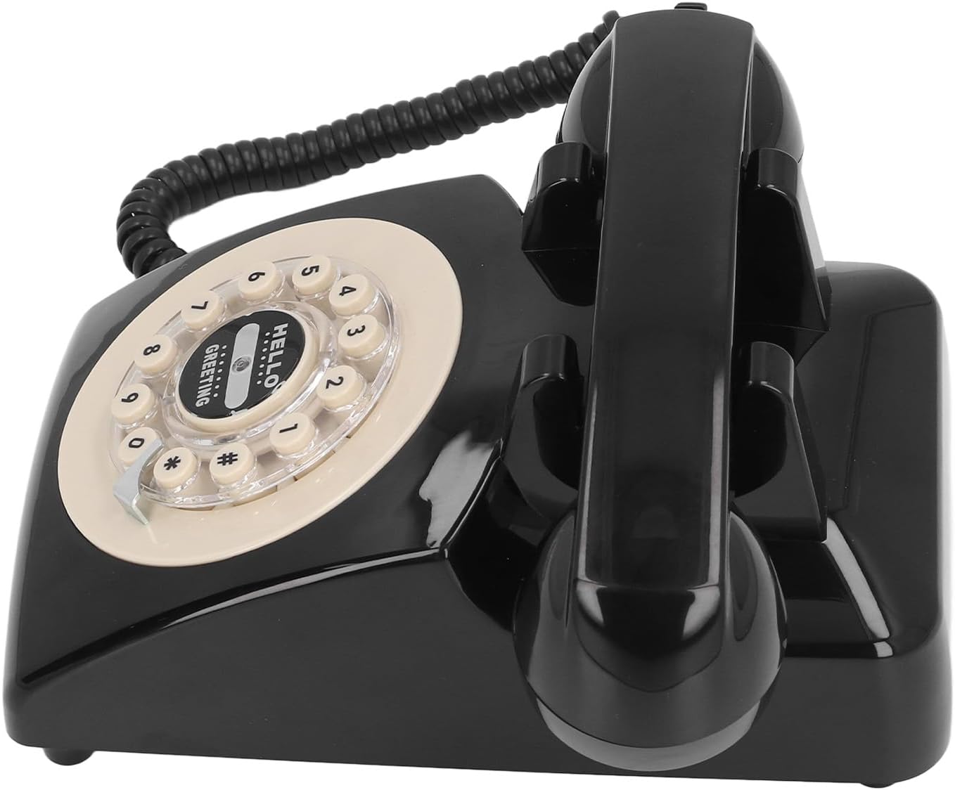 Audio Guest Book, Vintage Phone Design with 120 Hours 8G Capacity for Weddings and Special Events (Black)