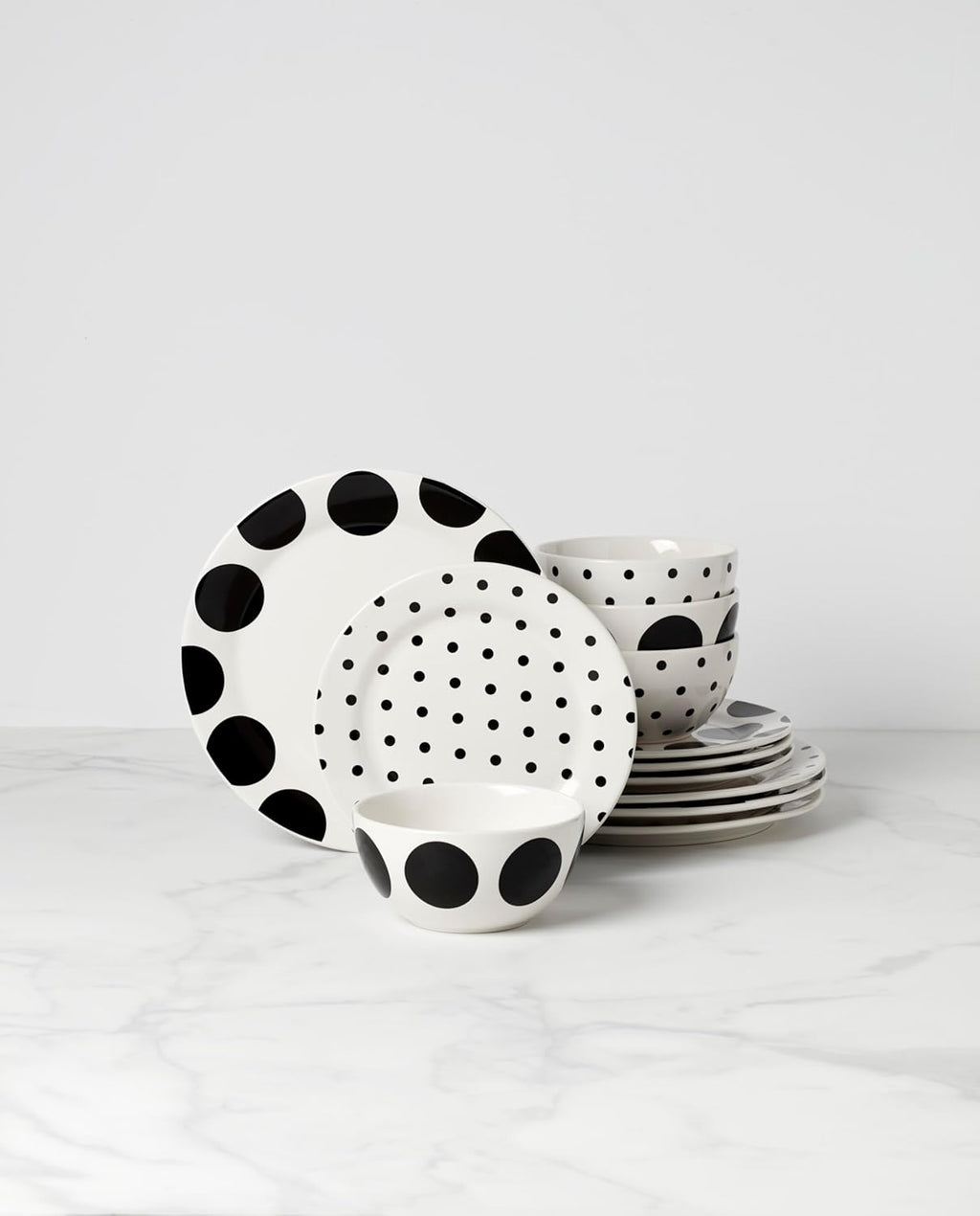 Kate Spade New York Dot 12-Piece Dinnerware Set, 19.84, White