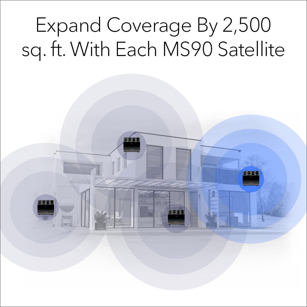 NETGEAR Nighthawk Tri-Band Whole Home Mesh WiFi 6E Add-on Satellite (MS90) – Works with Your Nighthawk MK93S System - Adds Up to 2,500 sq. ft. Coverage - AXE5700 (Up to 5.7Gbps)