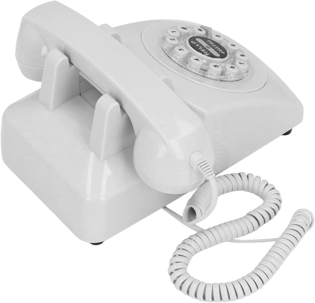 Audio Guest Book, Vintage Phone Design with 120 Hours 8G Capacity for Weddings and Special Events (White)