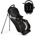 Mayjooy Golf Stand Bag, Portable Golf Bag w/8 Way Dividers, Organized Easy-Storage Stand Bag w/Durable Fabric,Black
