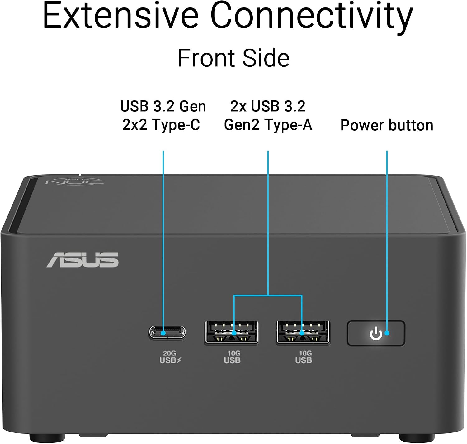 ASUS NUC 15 Pro Tall Barebones Mini PC with Intel Series 2 Core Ultra 5 225H, up to 96GB DDR5 RAM, Dual Storage, Thunderbolt™ 4, Wi-Fi 7 & Bluetooth 5.4, Toolless Chassis Access, VESA Mount Included