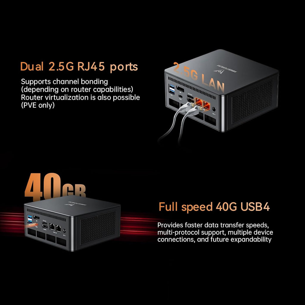MINISFORUM UM890 Pro Mini PC, AMD Ryzen 9 8945HS (up to 5.2GHz) Mini Computers, 32GB DDR5 5600MHz RAM&1TB PCIe 4.0 SSD, Mini Desktop Quad Display HDMI/DP1.4/USB-C, AMD Radeon 780M/Dual LAN 2.5G