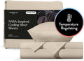Miracle Made Extra Luxe Soft Cooling Bed Sheet Set, 4-piece Silver-Infused Cotton Fabric – Lightweight, Hypoallergenic Bedding for Hot Sleepers, Queen Size, Sand
