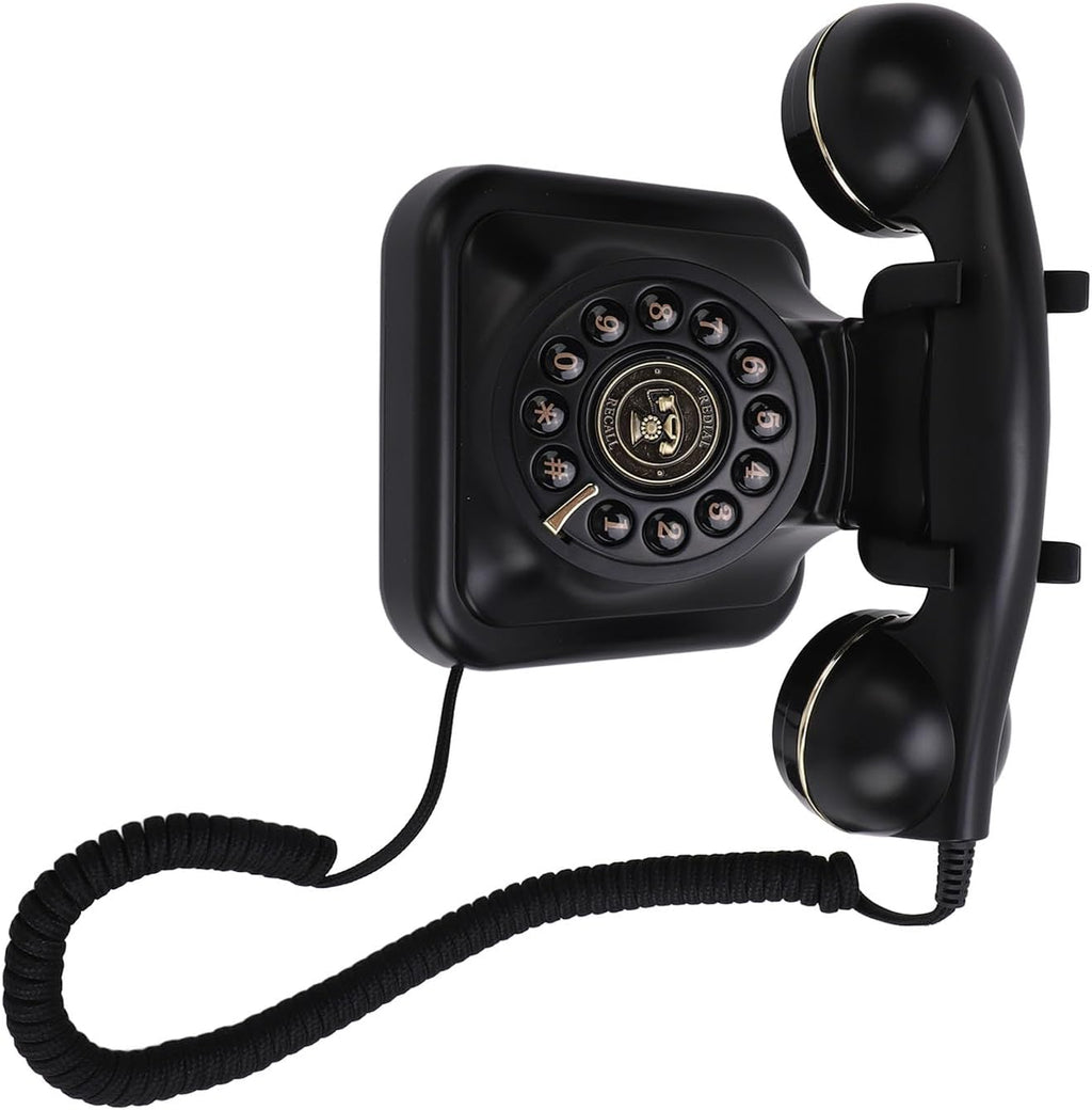 Phone Audio GuestBook, Compact Audio Messages Guest Book Vintage 120 Hours Recording 8G Capacity User Friendly for Weddings Parties Funerals (Black), #512