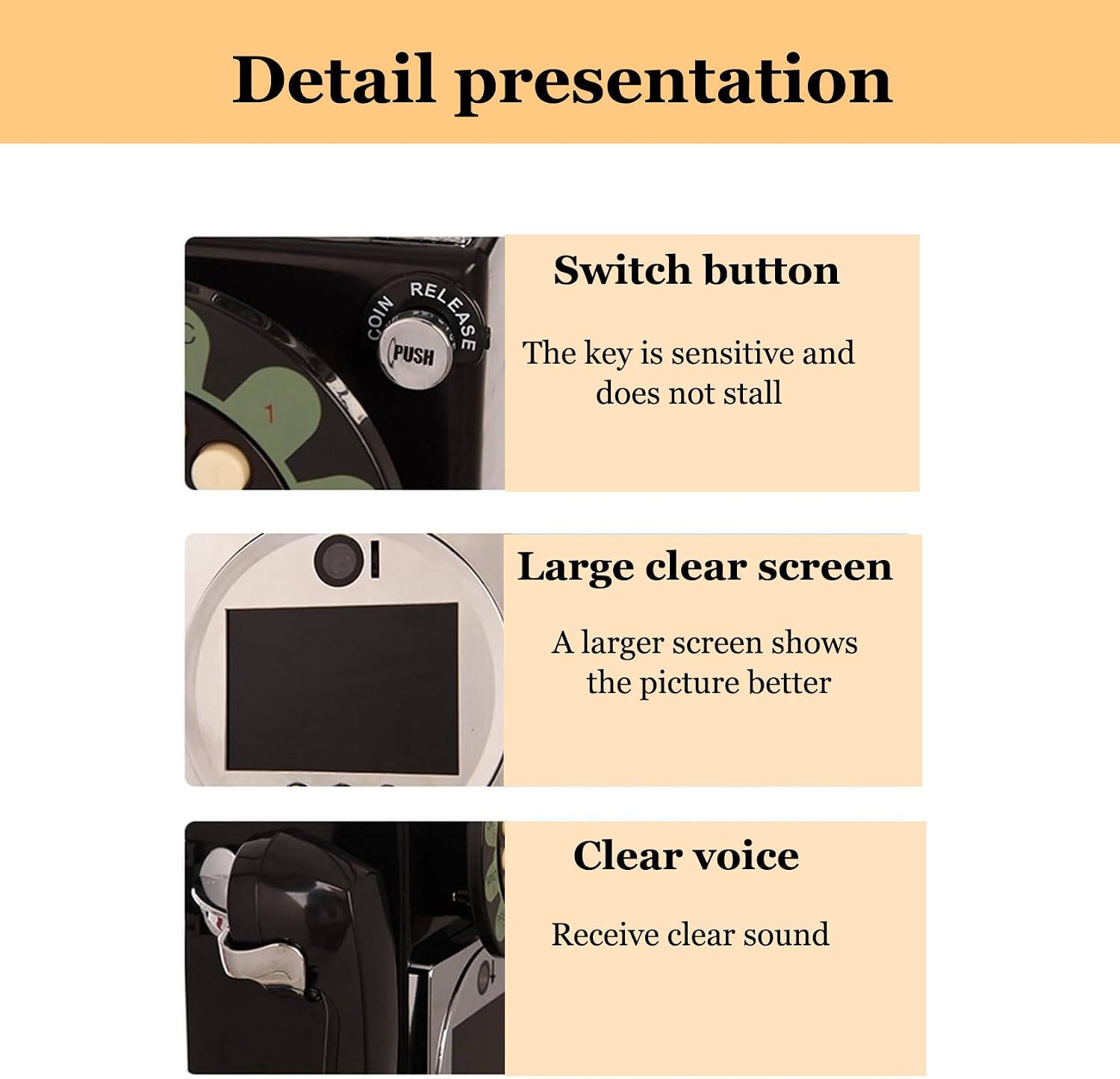Video Audio Guest Book Wedding Phone, Video Audio Phone Guestbook, with MP4 & Audio Features, 5-7 Hours Usage, 5000mAh Battery,White