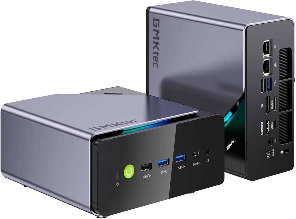GMKtec K12 Gaming Mini PC Barebone with Ryzen 7 H 255 (Upgraded 8745HS,up to 4.9GHz), 3X M.2 2280 Storage Expansion, Oculink Port, Dual NIC 2.5G, Quad Display HDMI 2.1,DP1.4, USB4, No RAM/SSD/OS
