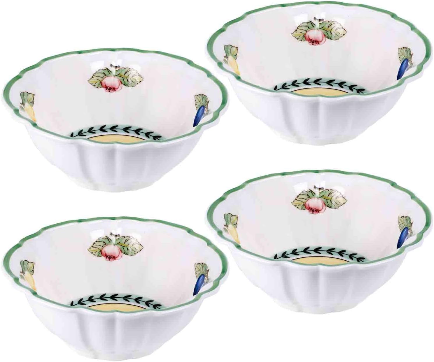 Villeroy & Boch French Garden Valance Fluted Rice Bowl, Set of 6