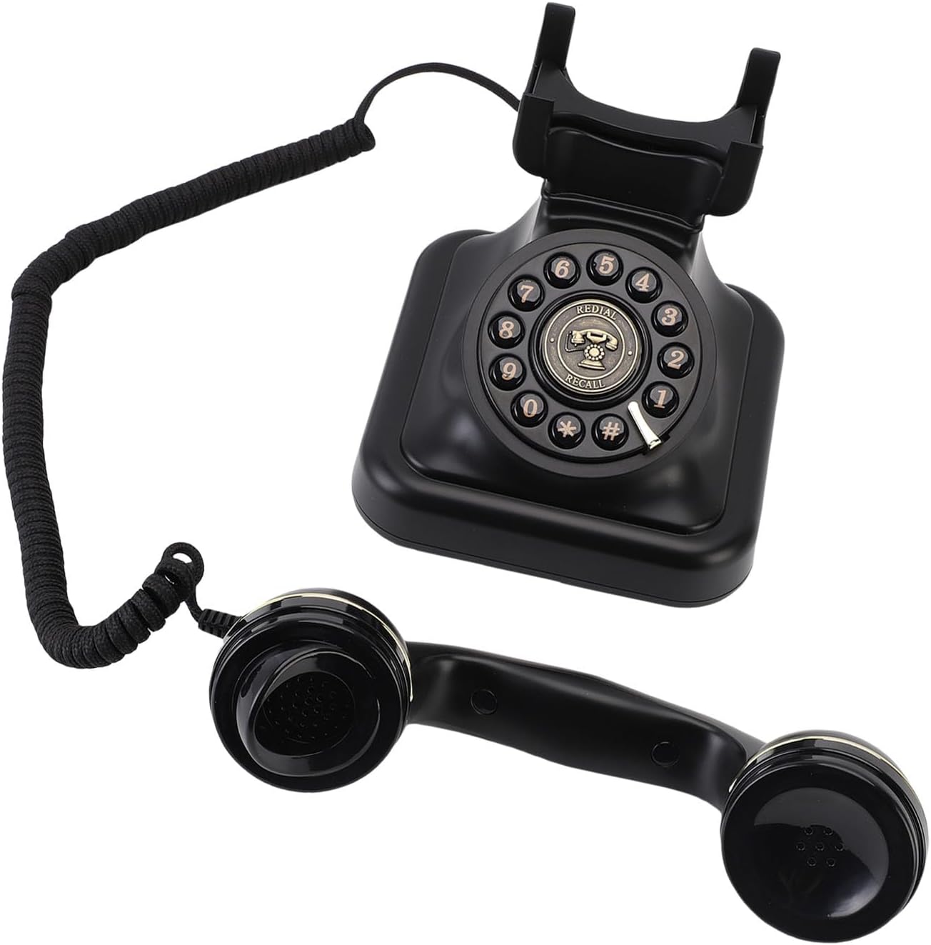 Luocute Audio Guestbook Retro Phone, Leave Message Voicemail on 32GB Card for Wedding, Birthday, Anniversary, Parties with Retro, Vintage Style, Home or Hotel Use (Black)