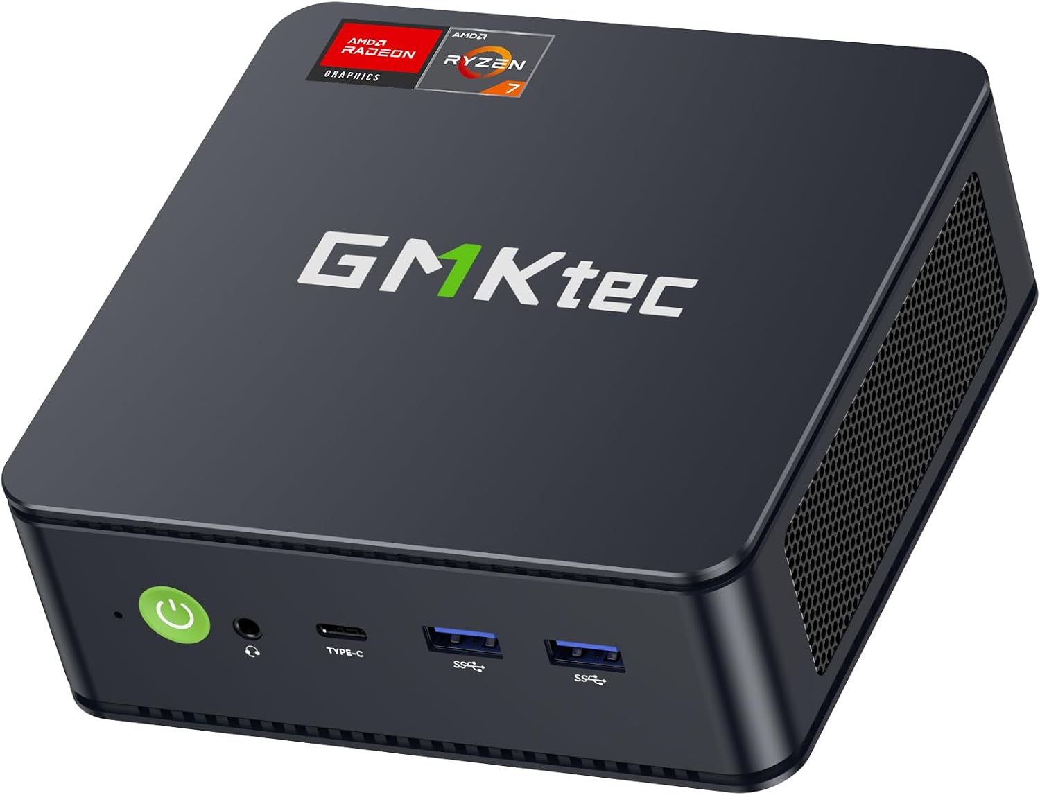 GMKtec M5 Ultra Mini Gaming PC, Ryzen 7 7730U (Upgraded 7430U/ 5825U), 16GB RAM 1TB SSD, Dual NIC LAN 2.5GbE Mini Desktop Computers, Triple 4K Display HDMI+DP+Type-C, WiFi 6E, BT 5.2