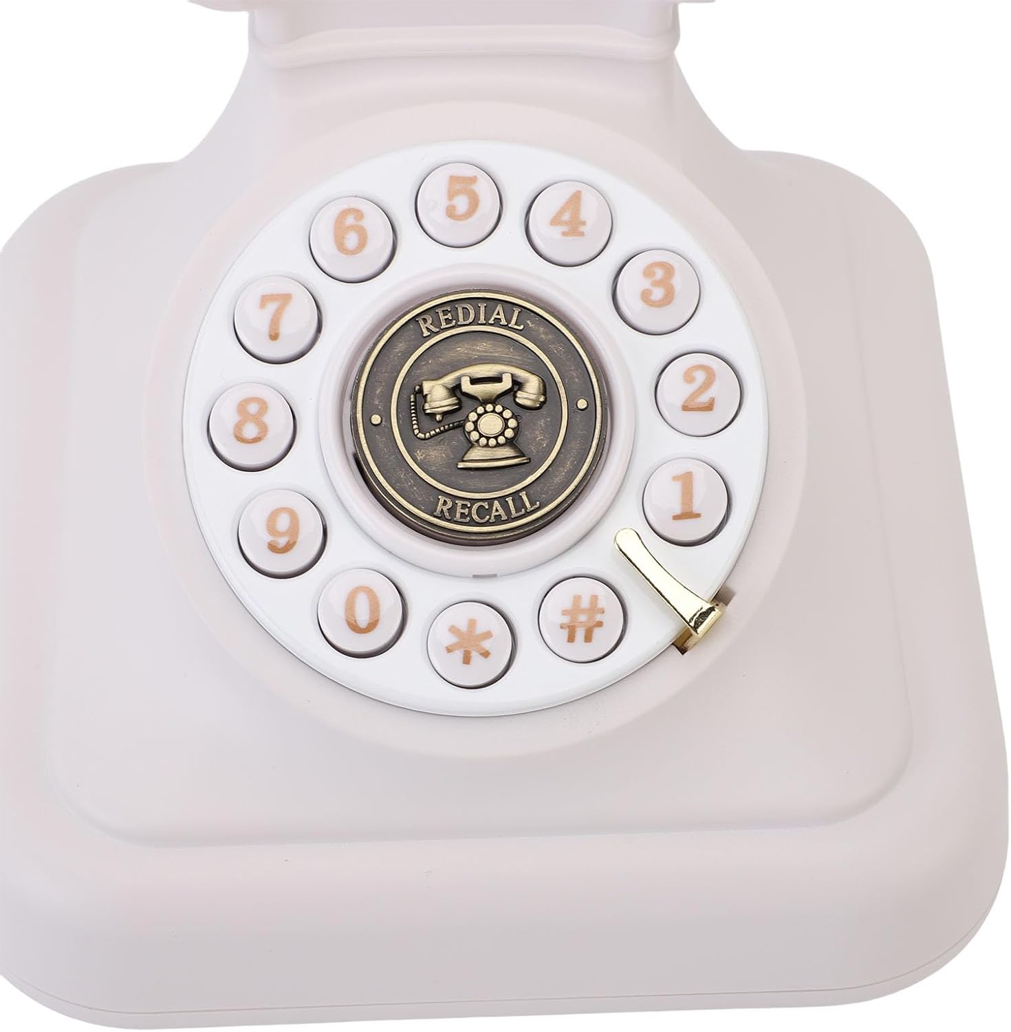 Audio Guestbook, Retro Phone Design with 32GB Micro Storage Card for Wedding Birthday Anniversary Party Voicemail Message Recorder (White)