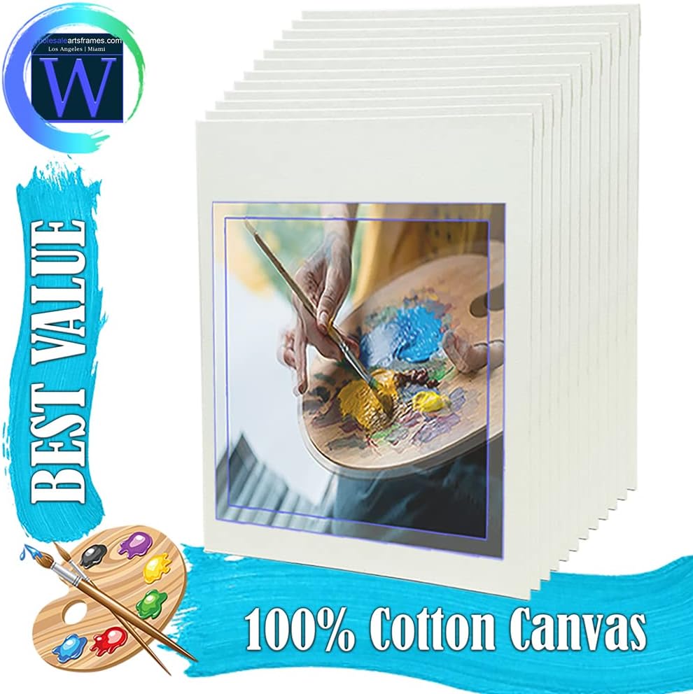 24x36 White Canvas Boards for Painting Bulk 100 Pack.Paint Canvases for Painting Art.Artist Blank Canvases for Painting 24x36 Canvas Panels.Quality Acid Free Primed Canvas Boards for Acrylic,Oil etc