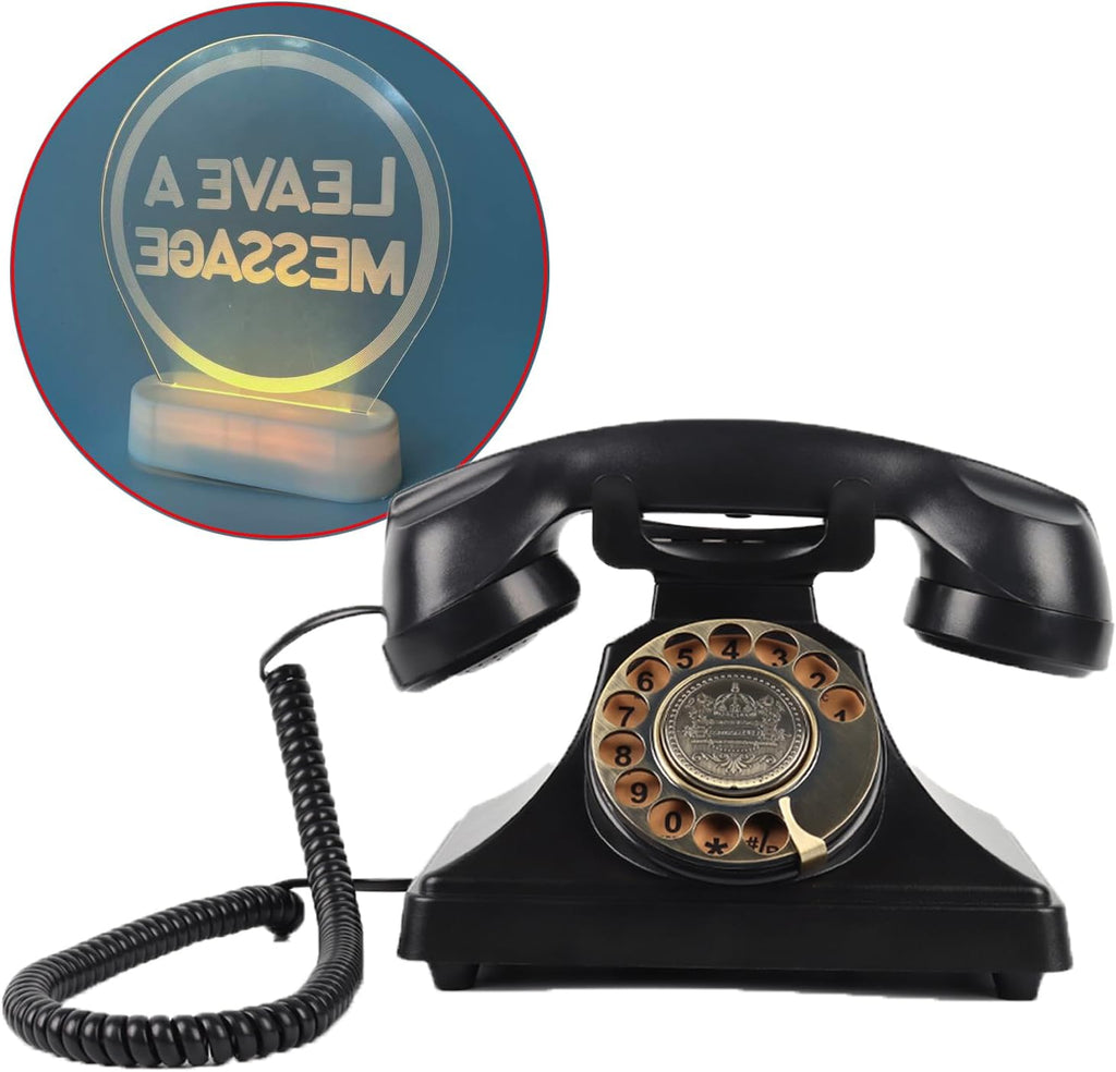 Audio Guestbook Telephone for Wedding Party Gathering (Black)