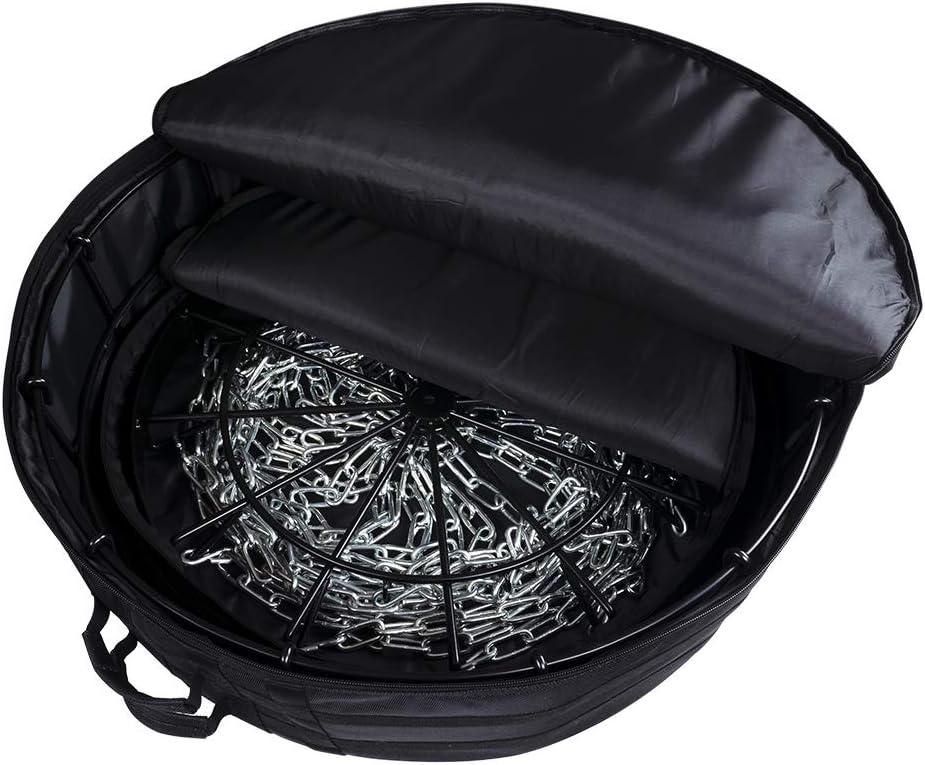 MVP Disc Sports Black Hole Pro HD 24-Chain Portable Disc Golf Basket with Transit Bag
