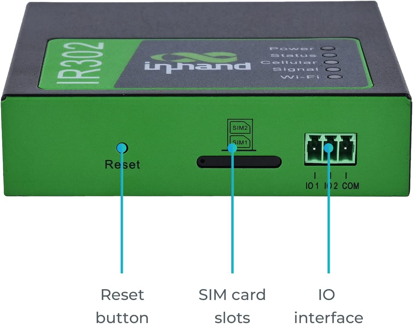 InHand Networks IR302 Industrial IoT 4G LTE VPN Cellular Router, LTE Cat 4+ Wi-Fi, Dual sim Card Slots, Management by Cloud Platform, DI/DO Port, Support T-Mobile, AT&T & Verizon, UL Certification