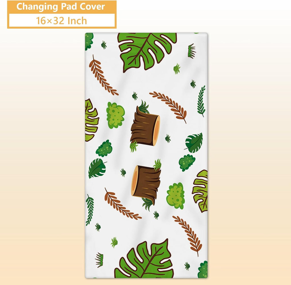Terwex Personalized Baby Crib Set, 5 Pcs Baby Boy Crib Bedding Set, Custom Name Green Elephant Baby Crib Bedding Set Neutral, Double Layer Flannel Nursery Bedding Set, Infant Toddler Customized Gift