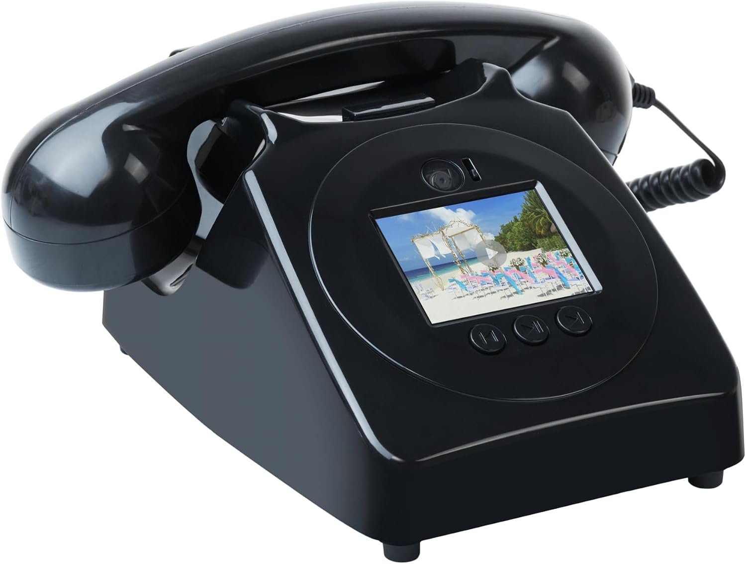 Video Audio Guest Book Wedding Phone,1080P HD Leave a Customized Video Messages, Ideal for a Variety of Memorable Party Occasions for Wedding, Birthday, Baby Shower, Graduation,retire (Black)