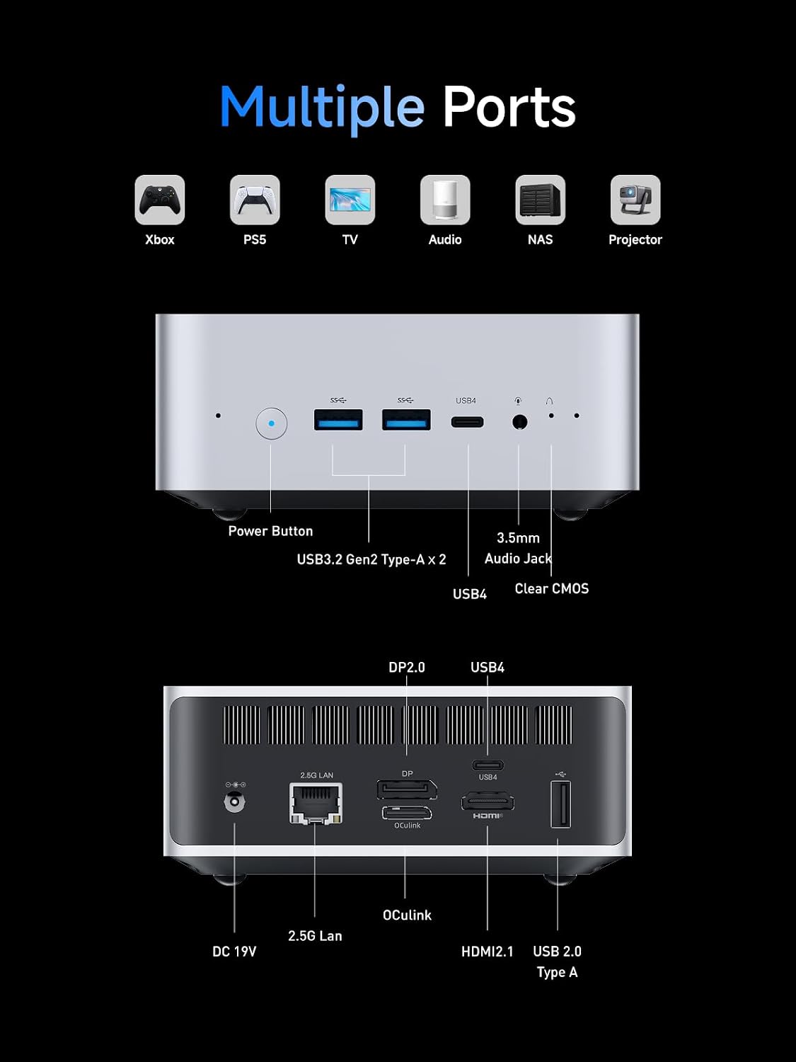 MINISFORUM M1 Pro Mini PC Core Ultra 9 Processor 285H(16C/16T) Barebone No Storage/OS Desktop Computer, HDMI|DP|2xUSB4 Video Output, Oculink Port, 2.5G RJ45/WiFi7/BT5.4, Arc 140t Graphics Micro PC