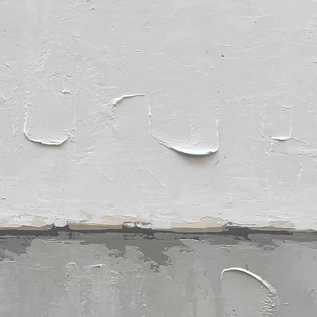 NANKAI Art A large modern art painting in a minimalist grey and white style, suitable for wall decoration in homes or offices. 24x60 inches