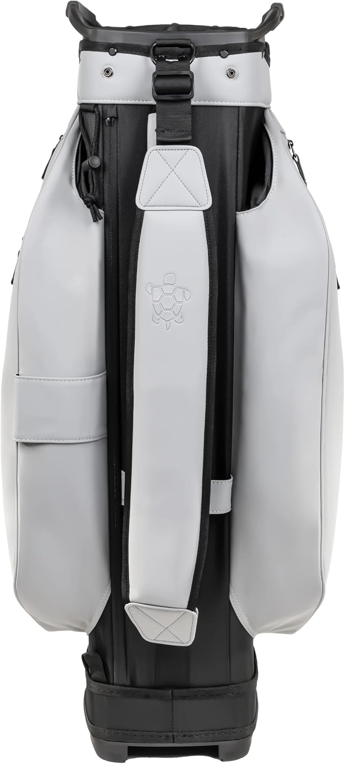 KRADUL - LUX Cart Bag – Lightweight Vegan Leather Golf Cart Bag with Waterproof Pockets, Organized Club Dividers & Cart Strap Tunnel