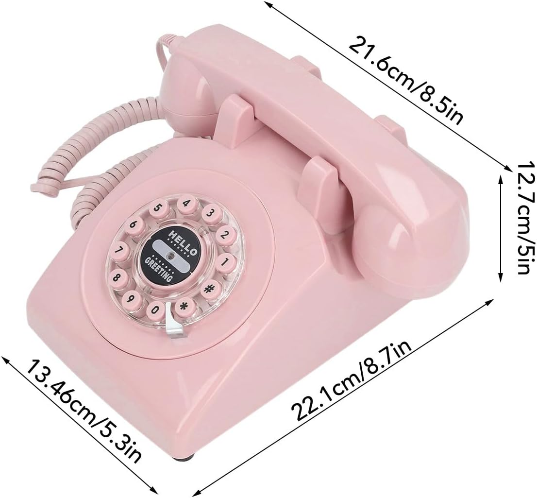 Audio Guest Book Wedding Phone, 120 Hours Recording 8G Capacity Audio Guestbook Phone for Wedding, Vintage Record Customized Audio Messages Guest Book for Bridal Shower, Birthday