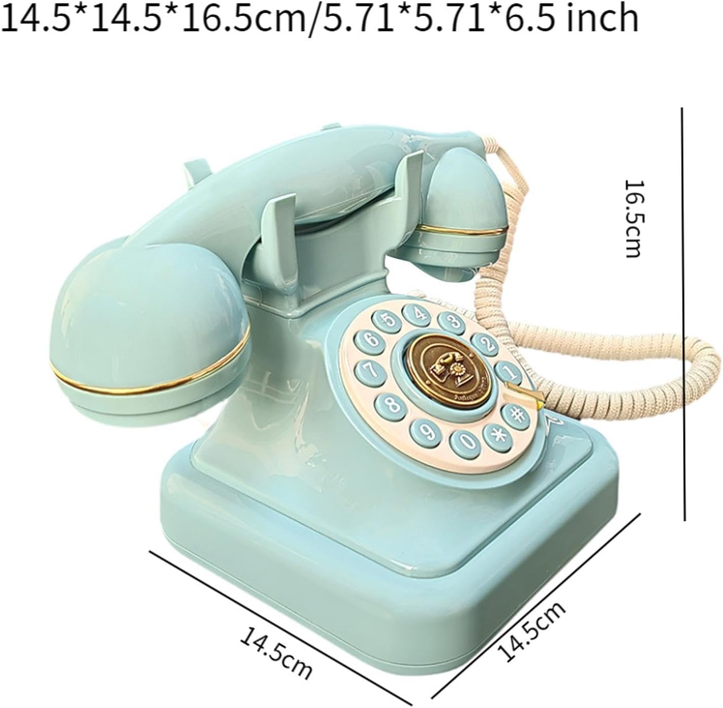 Audio Guest Book Wedding Phone, Vintage Design Telephone Recorder Record Messages Decorative Desk Phone for Party, Birthdays(Green)
