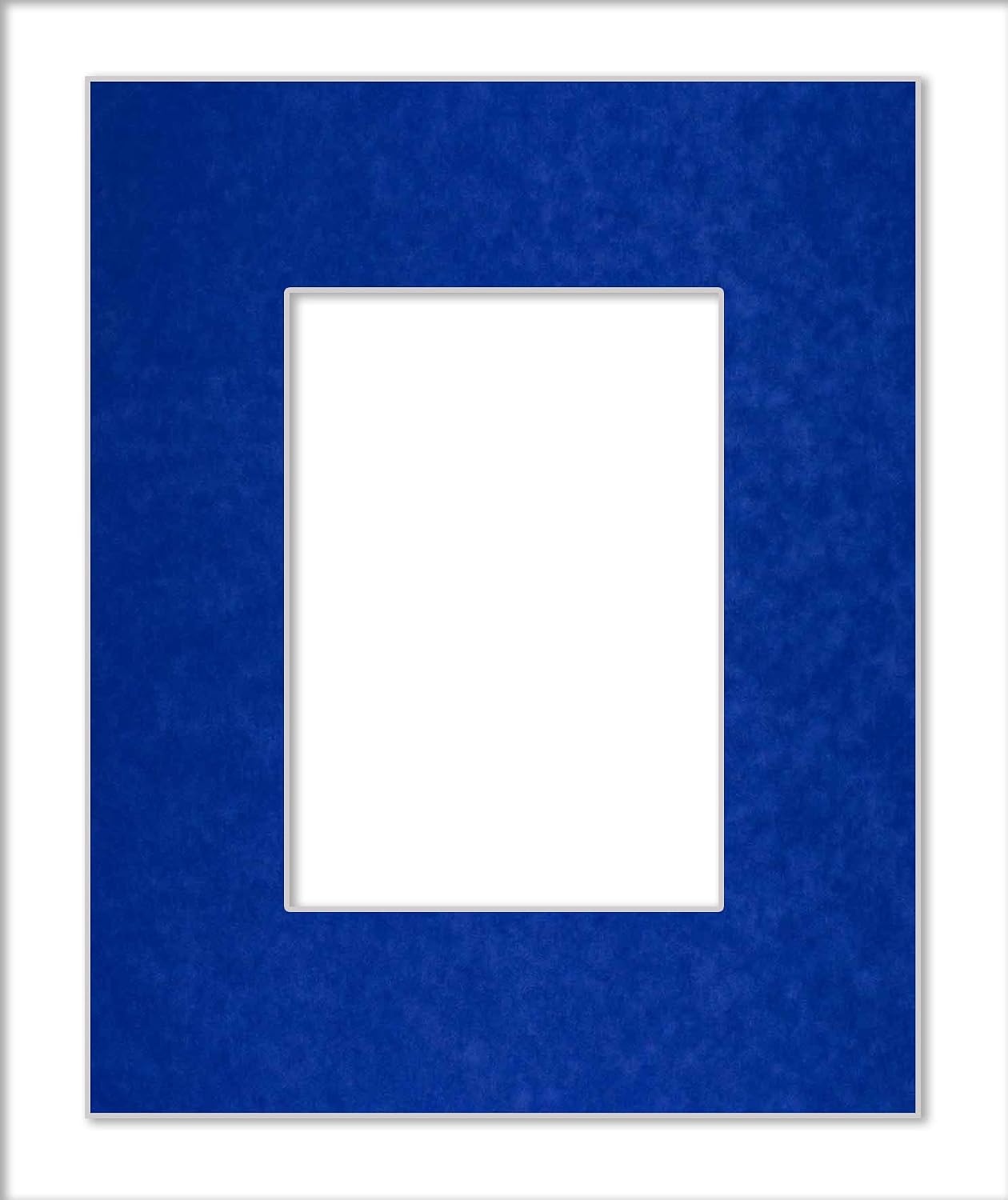 Poster Palooza Pack of 25 Acid Free 11x14 Mats Bevel Cut for 8.5x11 Photos - Royal Blue Suede Precut Matboards For Pictures, Photos, Framing - 4-ply Thickness