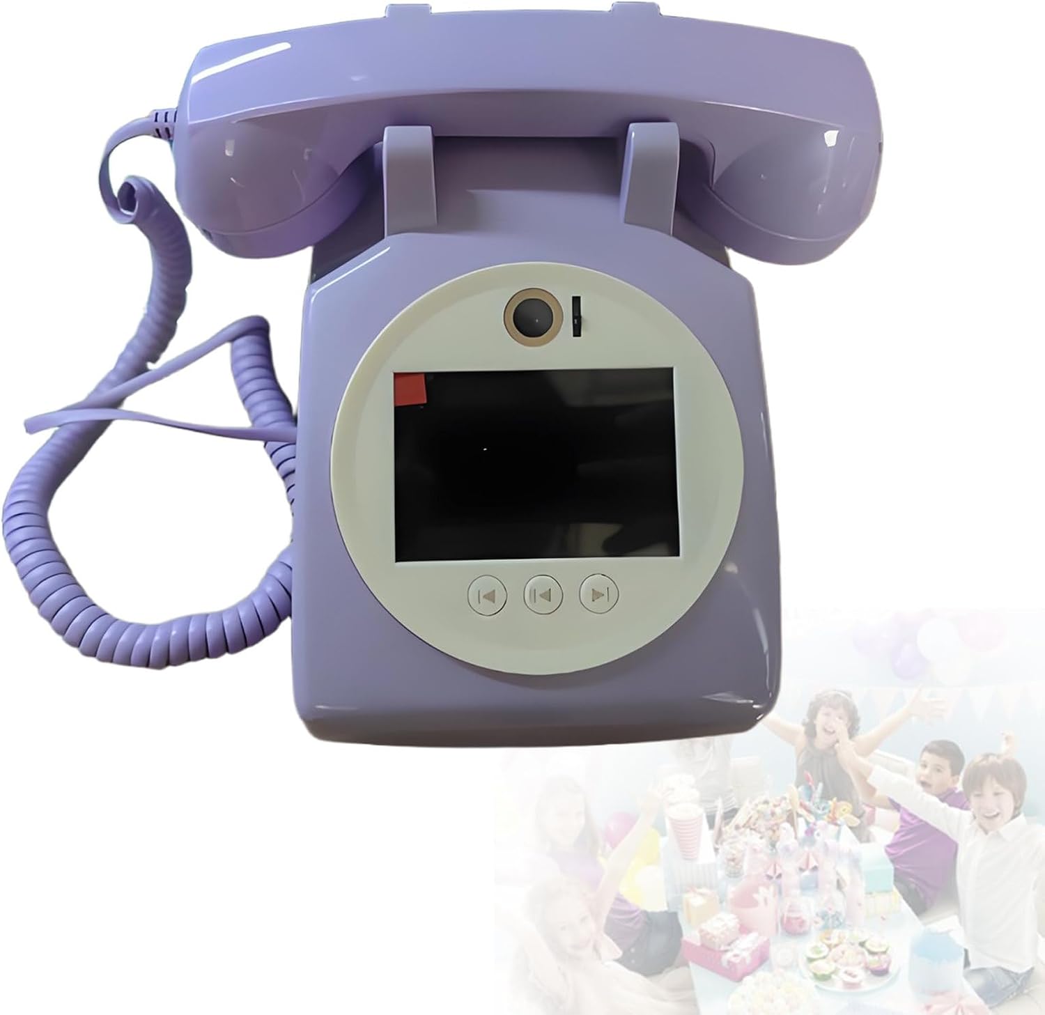 Video Audio Guest Book Wedding Phone Guestbook, 1080P Guest Book Audio Customized with Record Video Lens, for Wedding Bridal Shower, Birthday, Graduations Purple-128GB