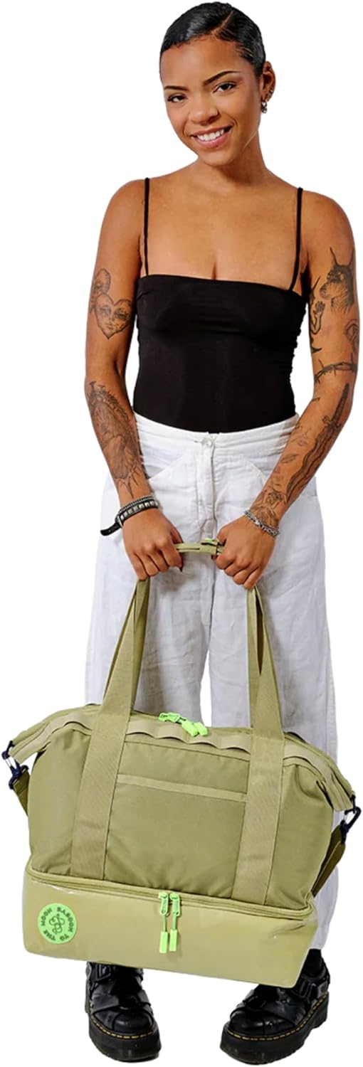 Baboon to the Moon Weekender Bag Duffle Bag with Shoe Compartment Carry On Overnight Travel Bags Lightweight Expandable Travel Duffel for Women (Circuit)