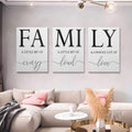 GUBIYU Home Family Wall Decor, Wall Art for Living Room Set of 3 Inspirational Canvas Prints Black and White Framed Canvas Art Paintings Wood Wall Decoration for Dining Room Bedroom Home Decor 24'x36'