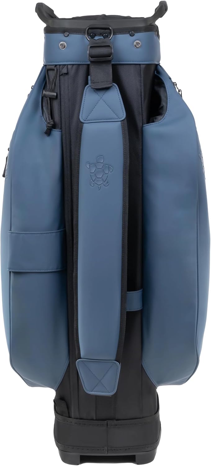 KRADUL - LUX Cart Bag – Lightweight Vegan Leather Golf Cart Bag with Waterproof Pockets, Organized Club Dividers & Cart Strap Tunnel