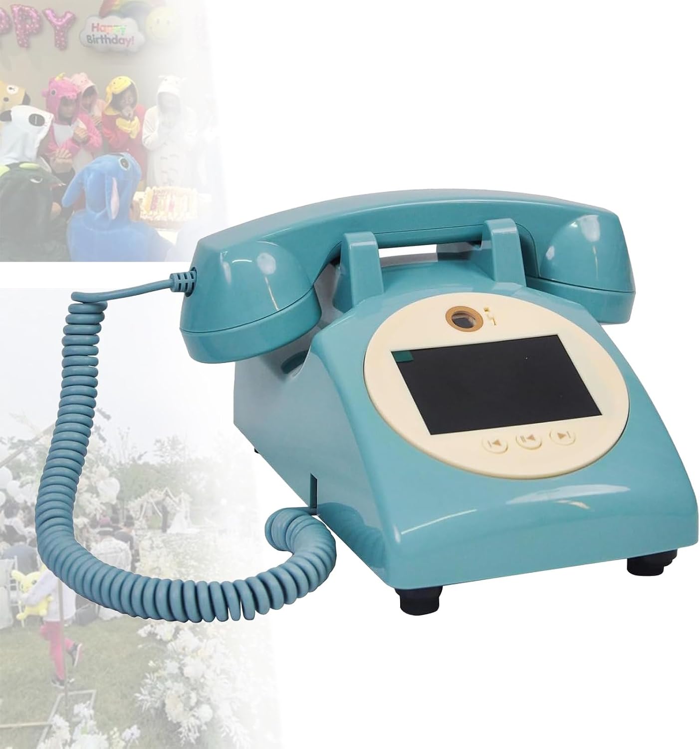 Audio Guest Book Wedding Phone Guestbook, Record Custom Audio Messages with GuestBook, Fun Engagements Anniversaries Baby Showers Graduation Blue-64GB