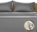 TEXAS LINEN CO. 100% Egyptian Cotton Queen Sheets Set - Luxury 1500 Series Couture Comfortin' Collection Egyptian Cotton Sheets Queen Size Bed Set (4 PC, Dark Grey), 17' Deep Pocket, Hotel Bedding Set