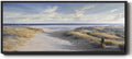 Renditions Gallery Floater Framed Home Decor Coastal Dunes Path Painting Canvas Home Decorations for Lounge Drawing Room Balcony Kitchen - 20'x50' Black Frame LT618
