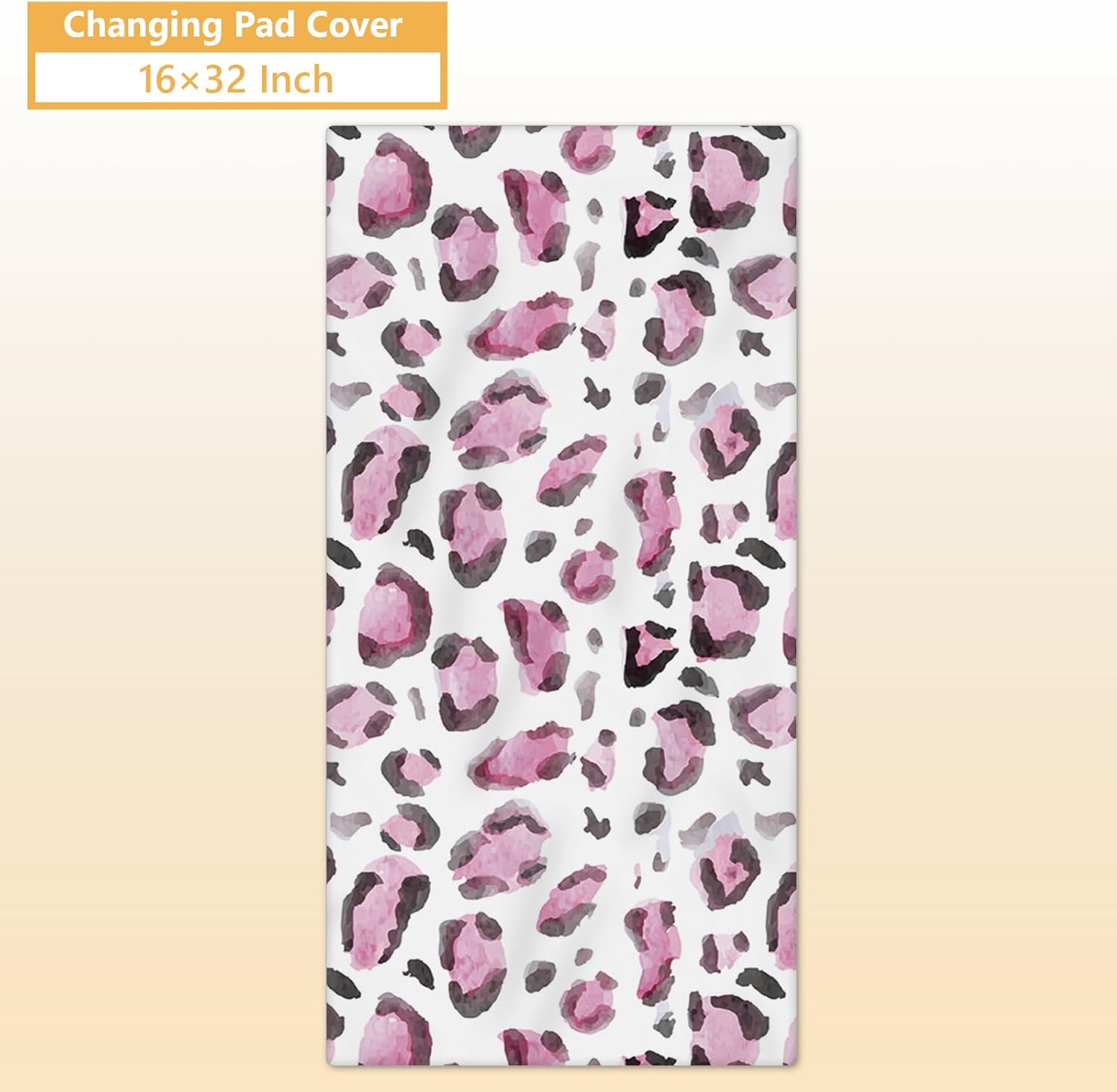 Terwex Personalized Baby Bedding Set, 5 Pcs Custom Baby Crib Sets with Name, Toddler Bedding Set for Baby Girls, Pink Leopard Double Layer Nursery Bedding Set, Customized Gifts for Infants Kids