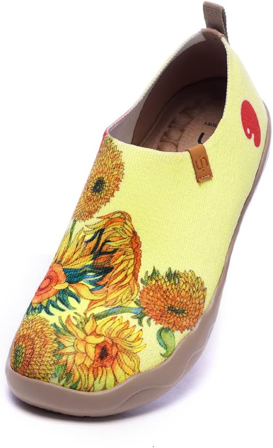 UIN Women's Casual Loafers Travel Painted Walking Slip On Lightweight Comfortable Canvas Fashion Sneakers