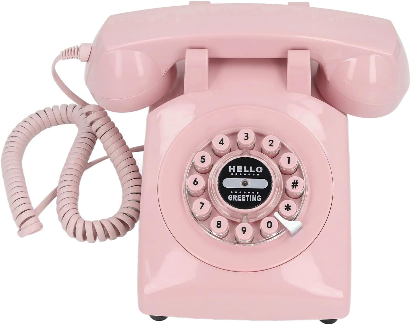 Audio Guest Book, Vintage Phone Design with 120 Hours 8G Capacity for Weddings and Special Events (Pink)